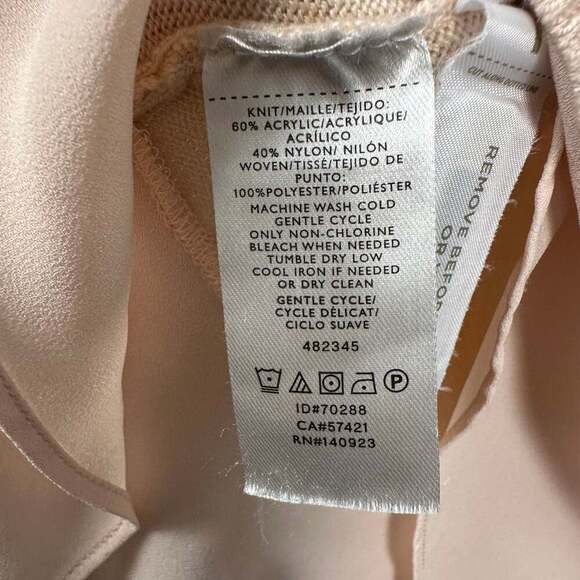 LOFT Light Pink Layered Ruffle Hem Sweater Top - Picture 5 of 5